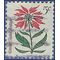 #1256 5c Christmas Flora Poinsettia Untagged 1964 Used