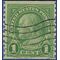 # 597 1c Benjamin Franklin Coil Single 1923 Used