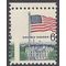 #1338 6c Flag over White House Misperf Error 1968 Mint NH