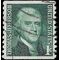 #1299 1c Thomas Jefferson Coil Single 1968 Used