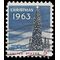 #1240 5c National Christmas Tree and White House 1963 Used
