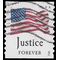 #4634 (45c Forever) Four Flags Justice Coil Single 2012 Used