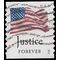 #4634 (45c Forever) Four Flags Justice Coil Single 2012 Used