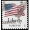 #4642 (45c Forever) Four Flags Liberty Booklet Single 2012 Used