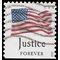 #4644 (45c Forever) Four Flags Justice Booklet Single 2012 Used