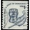 #1811 1c Americana Issue Inkwell and Quill Coil Single 1980 Used