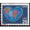#2536 29c Love-Heart Shaped Globe Booklet Single 1991 Used