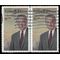 #1503 8c Lyndon B. Johnson 1973 Used Attached Pair