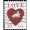 #2814 29c Love Issue Heart & Dove Booklet Single 1994 Used