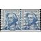 #1304 5c George Washington Coil Line Pair 1966 Used