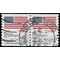 #1891 18c Flag and Anthem Coil Pair 1981 Used
