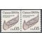#2453 5c Transportation Issue Canoe 1800s Coil Pair 1991 Mint NH