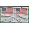 #1891 18c Flag and Anthem Coil Pair 1981 Used