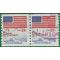 #1891 18c Flag and Anthem Coil Pair 1981 Used