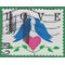 #2440 25c Love Birds and Heart 1990 Used