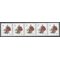 #5201 3c Strawberries Coil Strip of 5 Back# Center Stamp 2017 Mint NH