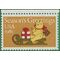 #1940 20c Season's Greetings Felt Bear on Sleigh 1981 Used