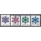 #5031-5034 Geometric Snowflakes Set/4 2015 Used
