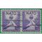 #1008 3c 3rd Anniversary of NATO 1952 Used Pair