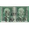 #1299 1c Thomas Jefferson Coil Line Pair 1968 Used