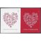 #4955-4956 (49c Forever) Forever Hearts Attached Pair 2015 Mint NH