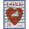 #2814c 29c Love Issue Heart & Dove 1994 Used