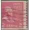 # 841 2c Presidential Series-John Adams Coil Single 1939 Used Miscut
